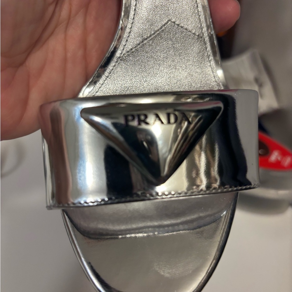 Prada silver heels - Picture 2 of 14